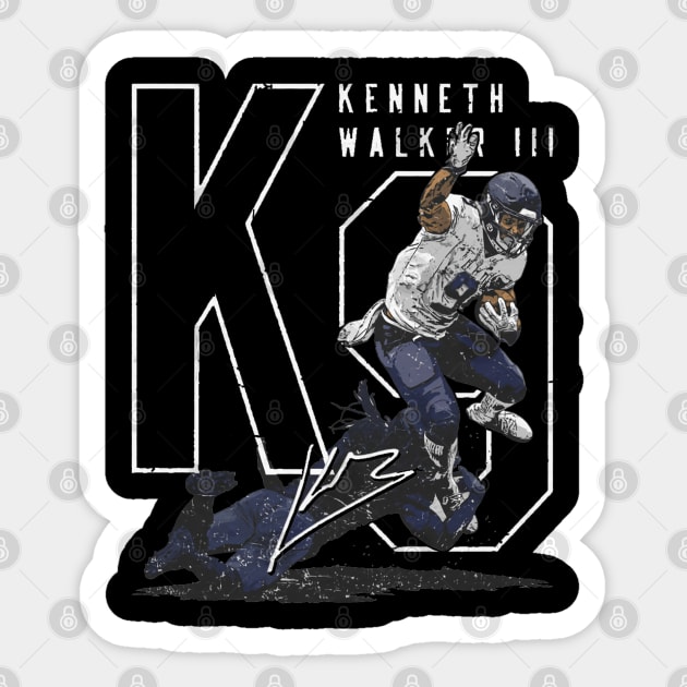 Kenneth Walker III Seattle Hurdle Sticker by ClarityMacaws